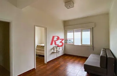Apartamento com 1 dormitório para alugar, 50 m² por r$ 3.000,00/mês - embaré - santos/sp