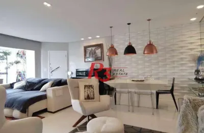 Apartamento à venda, 170 m² por r$ 2.350.000,00 - gonzaga - santos/sp