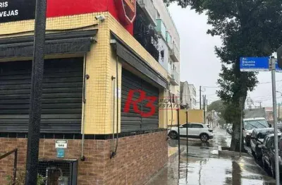 Loja para alugar, 600 m² por r$ 22.000,00/mês - macuco - santos/sp