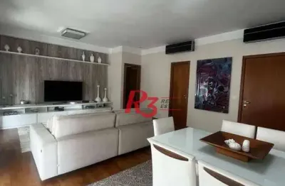 Apartamento com 3 dormitórios, 160 m² - venda por r$ 2.550.000,00 ou aluguel por r$ 19.670,00/mês - embaré - santos/sp