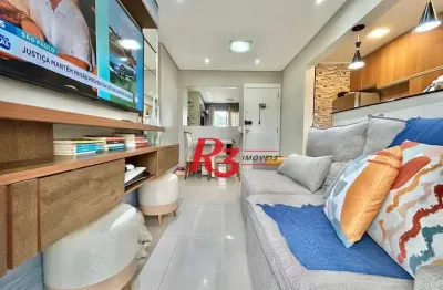 Apartamento com 2 dormitórios à venda, 49 m² por r$ 340.000,00 - castelo - santos/sp