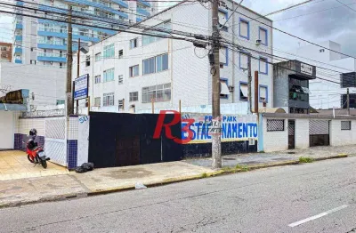 Terreno para alugar, 387 m² por r$ 20.000,00/mês - encruzilhada - santos/sp