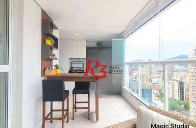 Apartamento à venda, 108 m² por r$ 1.940.000,00 - gonzaga - santos/sp