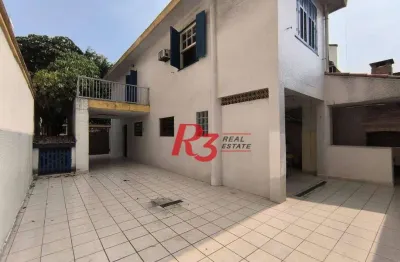 Casa com 3 dormitórios à venda, 210 m² por r$ 2.130.000,00 - embaré - santos/sp