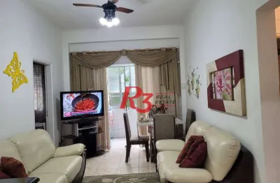 Apartamento com 2 dormitórios à venda, 73 m² - embaré - santos/sp