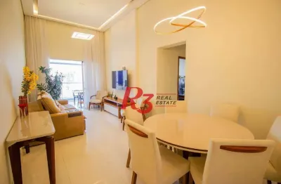 Apartamento com 2 dormitórios à venda, 114 m² por r$ 1.650.000,00 - pompéia - santos/sp