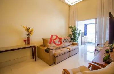 Apartamento com 2 dormitórios à venda, 114 m² por r$ 1.650.000,00 - pompéia - santos/sp