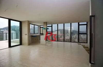 Cobertura com 3 dormitórios à venda, 160 m² por r$ 2.900.000,00 - josé menino - santos/sp
