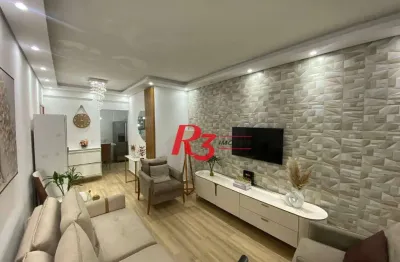 Apartamento com 2 dormitórios à venda, 100 m² por r$ 690.000,00 - marapé - santos/sp