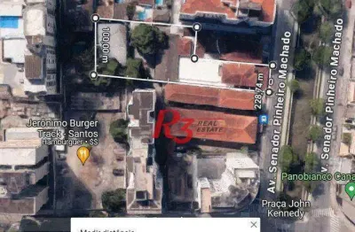 Terreno à venda, 1831 m² por r$ 14.000.000,00 - josé menino - santos/sp