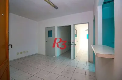 Sala para alugar, 115 m² por r$ 4.400/pacote mensal - vila mathias - santos/sp