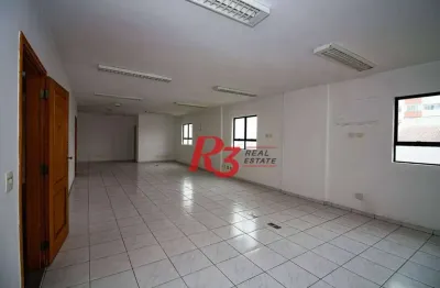 Sala para alugar, 90 m² por r$ 3.900/pacote mensal - vila mathias - santos/sp