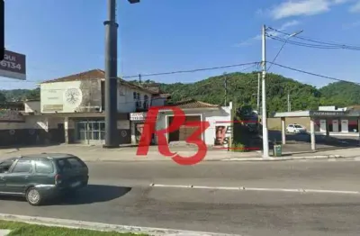 Terreno para alugar, 300 m² por r$ 10.000,00/mês - chico de paula - santos/sp