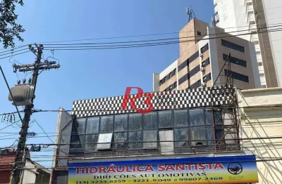 Sala para alugar, 182 m² por r$ 5.470,00/mês - vila matias - santos/sp