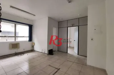 R3 real estate vende ou aluga sala comercial!  sala, 34 m² - venda por r$ 250.000 ou aluguel por r$ 2.500/mês - centro - santos/sp