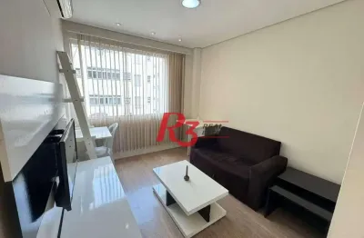 Apartamento com 1 dormitório à venda, 44 m² por r$ 360.000,01 - gonzaga - santos/sp