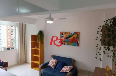 Apartamento com 1 dormitório para alugar, 50 m² por r$ 3.000,02/mês - itararé - são vicente/sp