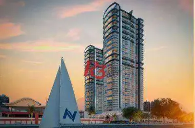 Apartamento a venda, 3 suites, 227 m², ponta da praia, santos sp