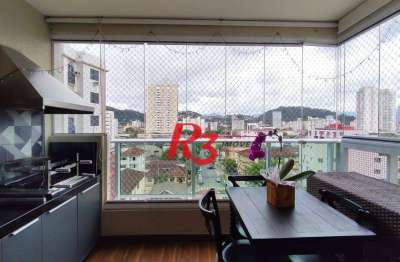 Apartamento com 2 dormitórios à venda, 64 m² por r$ 745.000,00 - campo grande - santos/sp