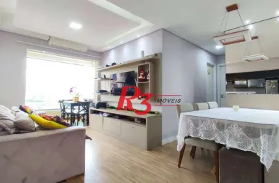 Apartamento com 2 dormitórios à venda, 64 m² por r$ 715.000,00 - campo grande - santos/sp