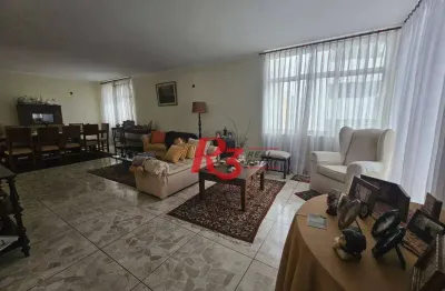 Apartamento á venda 3 quartos 190m² mobiliado 1vg na praia do gonzaga.
