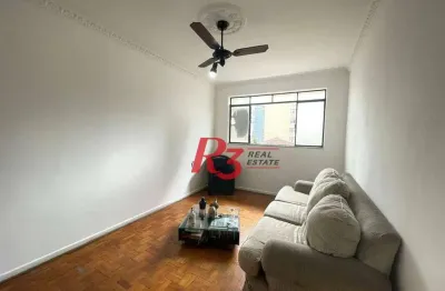 Apartamento com 3 dormitórios à venda, 80 m² por r$ 550.000,00 - gonzaga - santos/sp