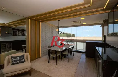 Apartamento com 1 dormitório à venda, 91 m² por r$ 2.650.000,00 - aparecida - santos/sp
