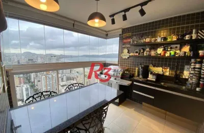 Apartamento duplex com 3 dormitórios à venda, 125 m² por r$ 2.100.000,00 - pompéia - santos/sp