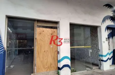 Loja para alugar, 550 m² por r$ 19.252,00/mês - embaré - santos/sp