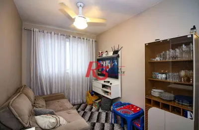 Apartamento à venda, 43 m² por r$ 280.000,00 - castelo - santos/sp