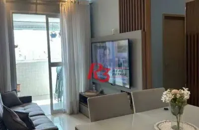 Apartamento com 3 dormitórios à venda, 85 m² por r$ 1.325.000,00 - boqueirão - santos/sp