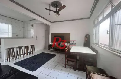 Apartamento com 2 dormitórios à venda, 75 m² por r$ 400.000,00 - gonzaga - santos/sp
