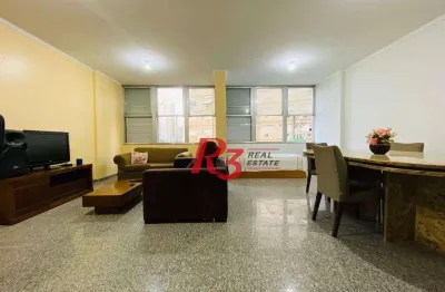 Apartamento com 2 dormitórios, 109 m² - venda por r$ 550.000,00 ou aluguel por r$ 4.950,00/mês - josé menino - santos/sp