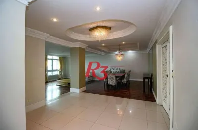 Apartamento com 4 dormitórios, 355 m² - venda por r$ 4.700.000,00 ou aluguel por r$ 18.000,00/mês - boqueirão - santos/sp