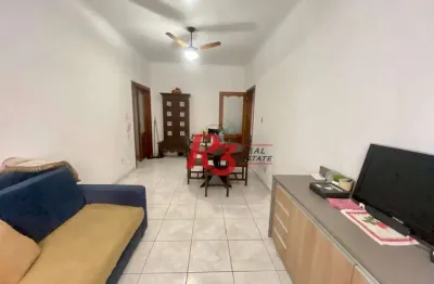 Apartamento com 2 dormitórios na quadra da praia, 82 m² por r$ 648.000 - gonzaga - santos/sp