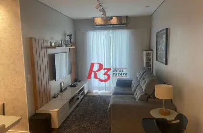 Apartamento com 3 dormitórios à venda, 84 m² por r$ 745.000,00 - marapé - santos/sp