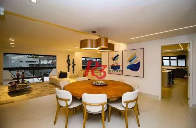 Apartamento com 4 dormitórios à venda, 320 m² por r$ 3.800.000,00 - boqueirão - santos/sp