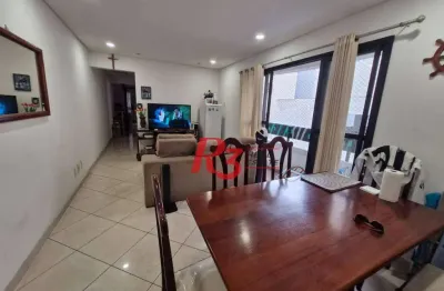 Apartamento com 2 quartos  à venda, 83 m² por r$ 650.000 - pompéia - santos/sp