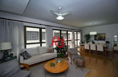 Apartamento com 3 dormitórios para alugar, 170 m² - boqueirão - santos/sp