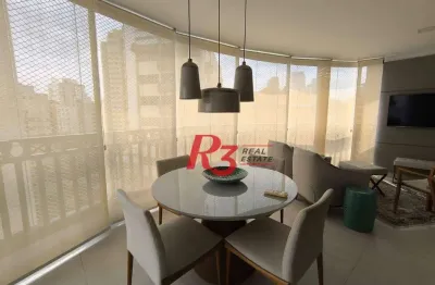 Apartamento com 3 dormitórios à venda, 209 m² por r$ 2.500.000,00 - boqueirão - santos/sp