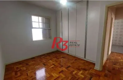 Apartamento com 2 dormitórios para alugar, 70 m² por r$ 3.200,02/mês - embaré - santos/sp