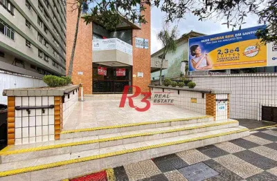 Loja para alugar, 128 m² por r$ 12.000,02/mês - gonzaga - santos/sp