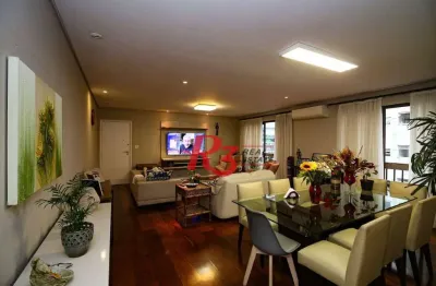 Apartamento com 3 dormitórios à venda, 149 m² por r$ 1.180.000,00 - embaré - santos/sp