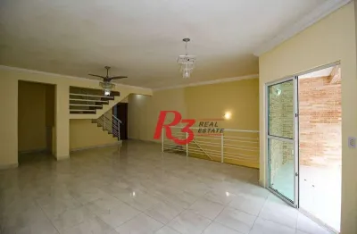 Casa com 4 dormitórios para alugar, 320 m² por r$ 9.950,00/mês - gonzaga - santos/sp