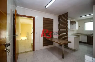Casa com 4 dormitórios para alugar, 320 m² por r$ 9.950,00/mês - gonzaga - santos/sp