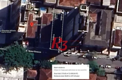 Terreno à venda, 300 m² por r$ 1.600.000,00 - boqueirão - santos/sp