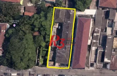 Terreno à venda, 466 m² por r$ 1.100.000,00 - encruzilhada - santos/sp