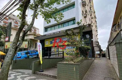 Sala para alugar, 113 m² por r$ 4.500,00/mês - gonzaga - santos/sp
