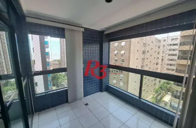 Apartamento com 2 dormitórios para alugar, 98 m² por r$ 6.000,01/mês - ponta da praia - santos/sp