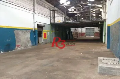 Galpão para alugar, 640 m² por r$ 39.000,00/mês - chico de paula - santos/sp
